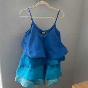 Blue and Teal Layered Dress